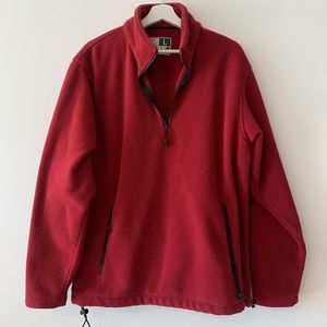 MAROON VINTAGE ZIP UP FLEECE SWEATER
